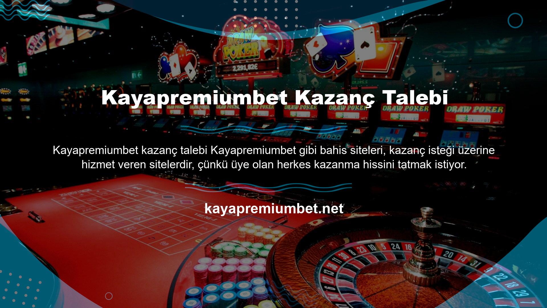 Bu, her gün bahse girmeyi seven yeni insanların Kayapremiumbet web sitesine katıldığı anlamına geliyor